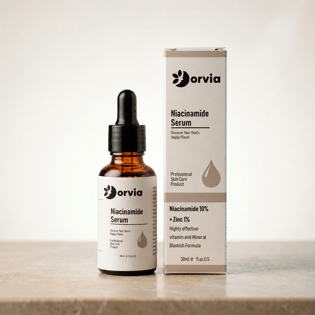 Orvia Niacinamide 10% and Zinc 1% Serum 30 ml bottle and box