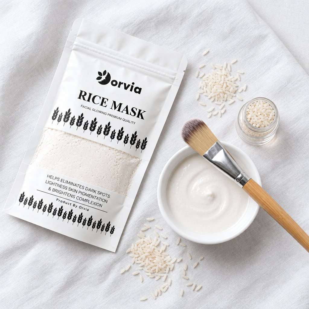 Orvia Rice Mask flat-lay
