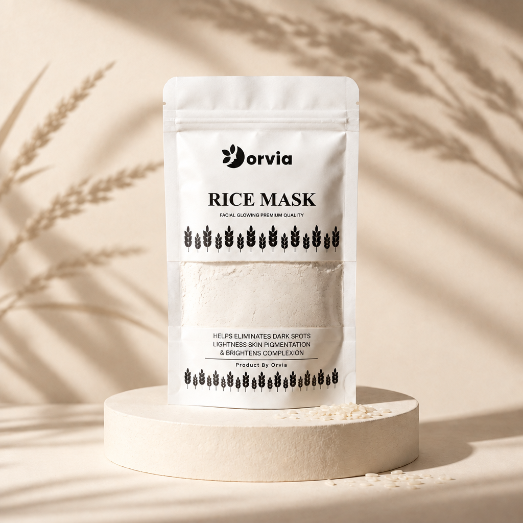 Rice mask with wheat shadows